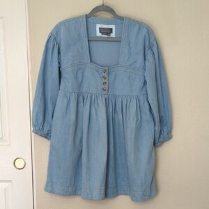 Anthropologie Light Blue Denim Dress